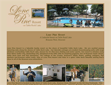 Tablet Screenshot of lonepineresort.com